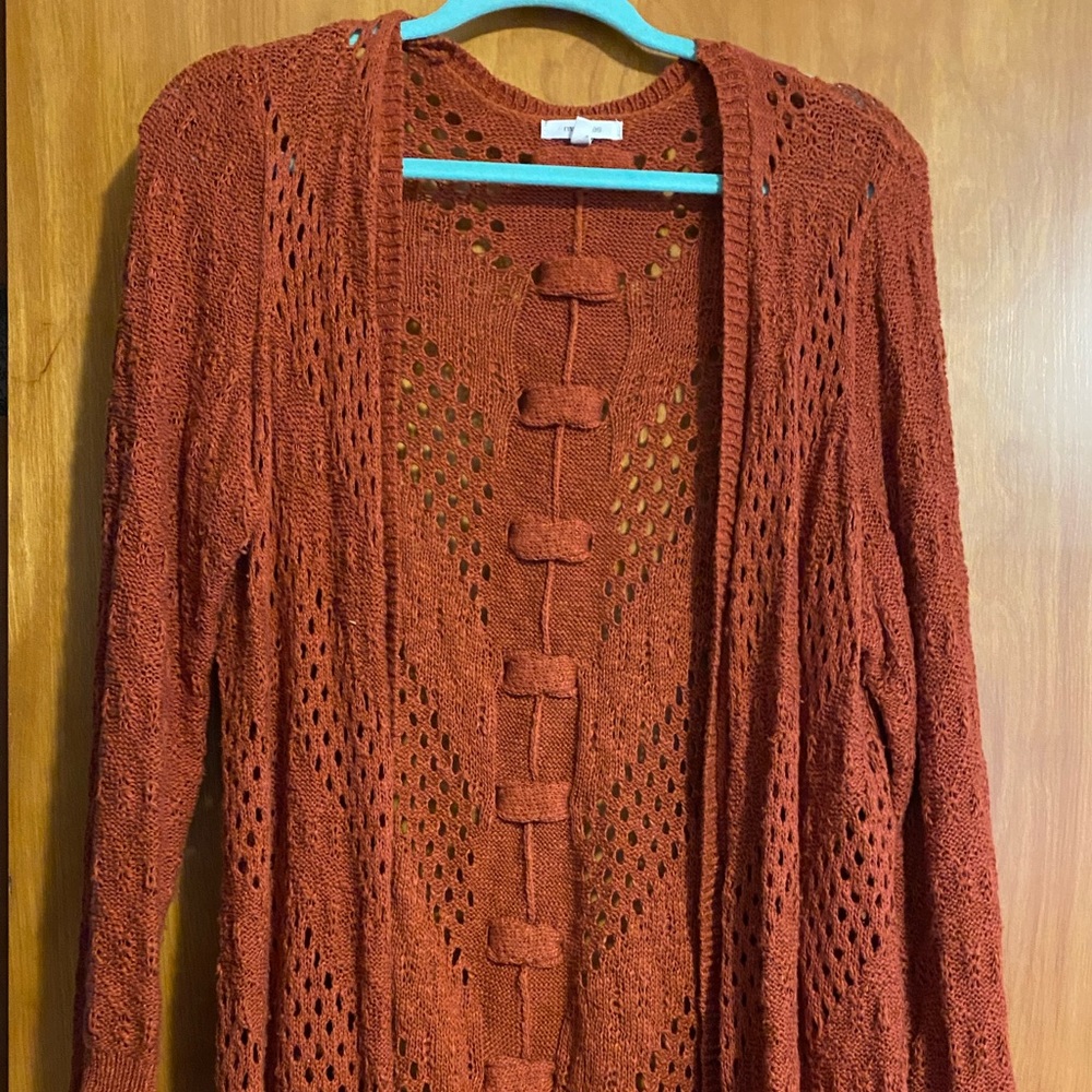Rust Orange Cardigan